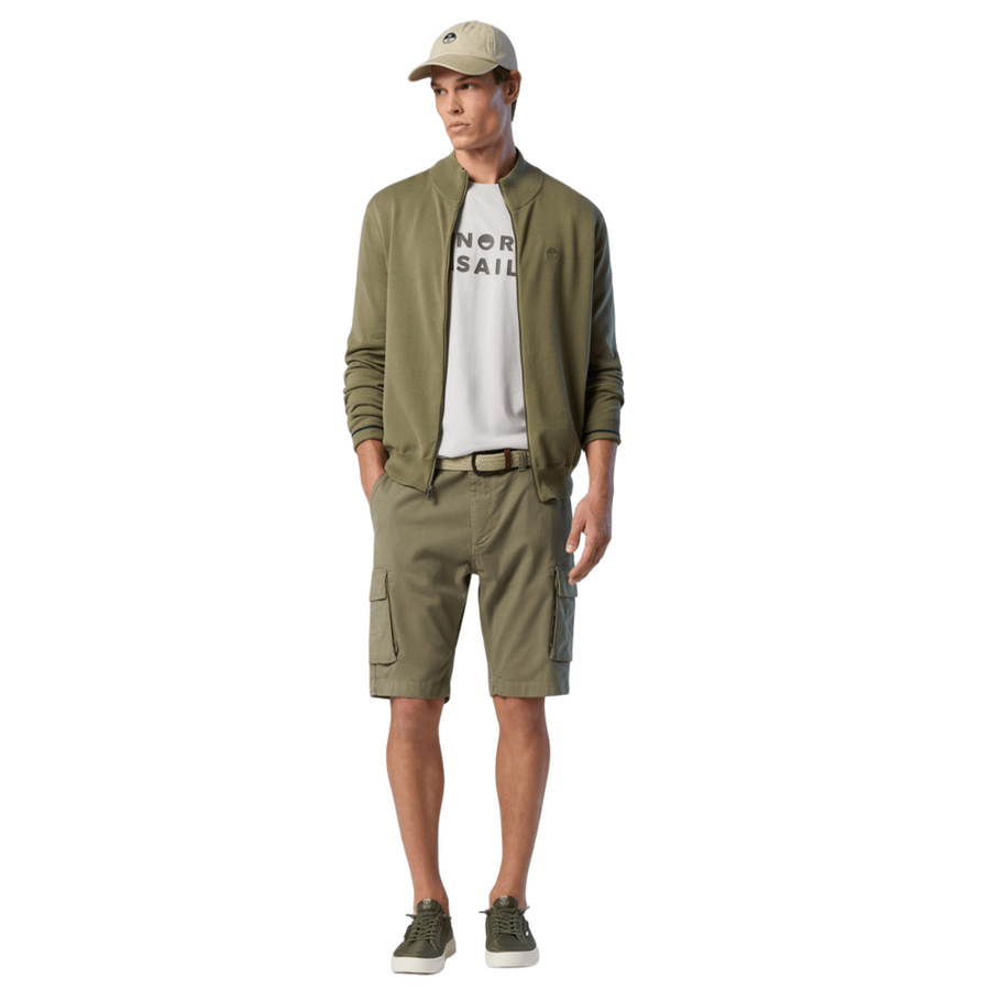 Sweater Full Zip Knitwear Deep Green