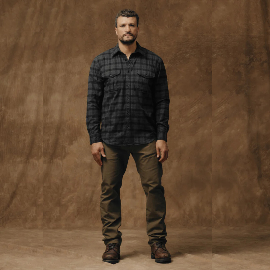 Camisa Alaskan Guide Heather Gray Black