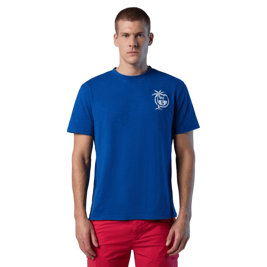 Polera S/S Slub Jersey Ocean Blue