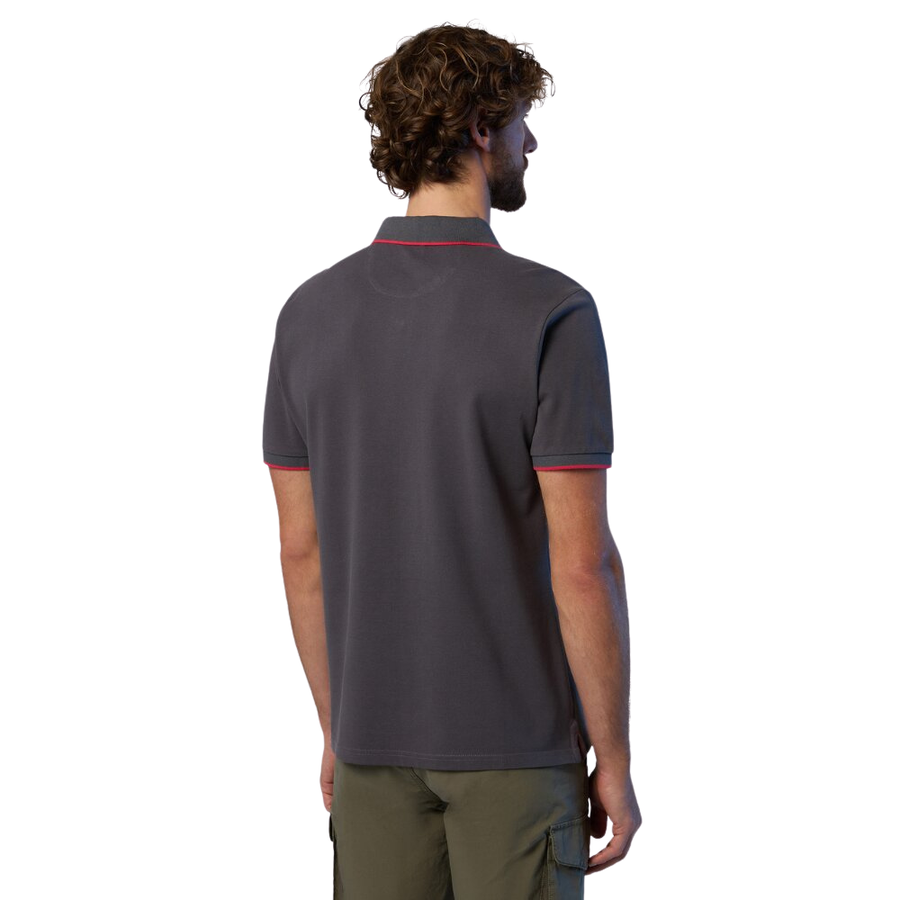Polo Piqué S/S Contraste Iron Grey