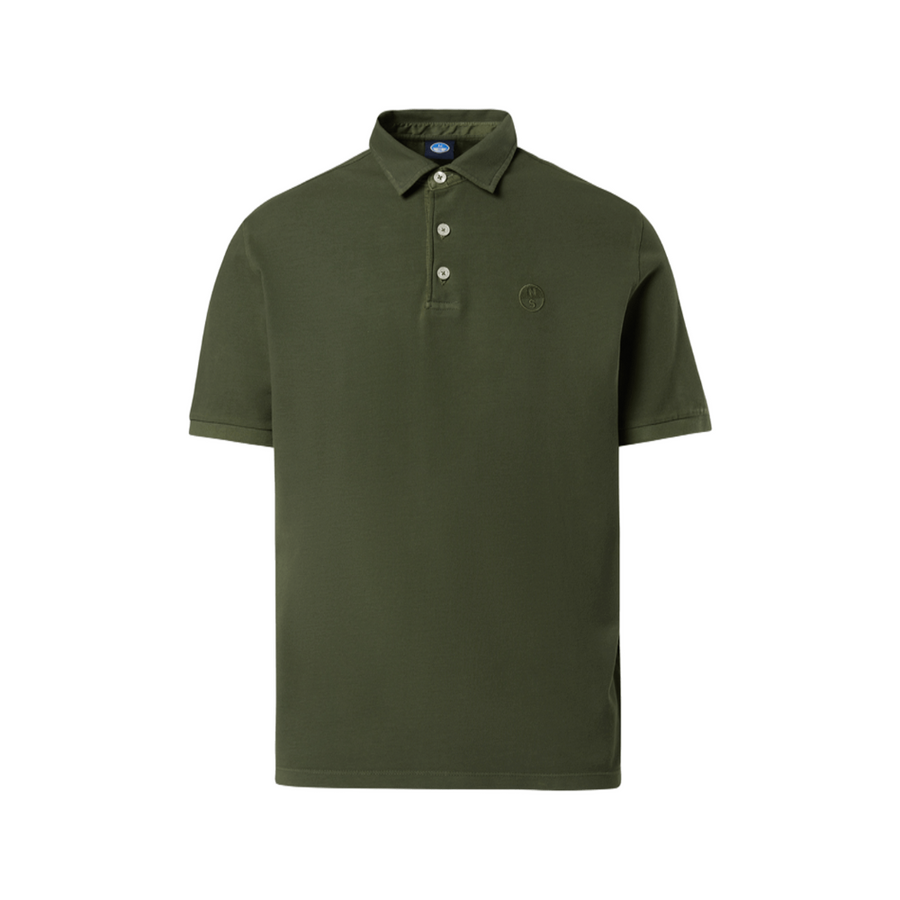 Polo Pique S/S Logo Deep Green