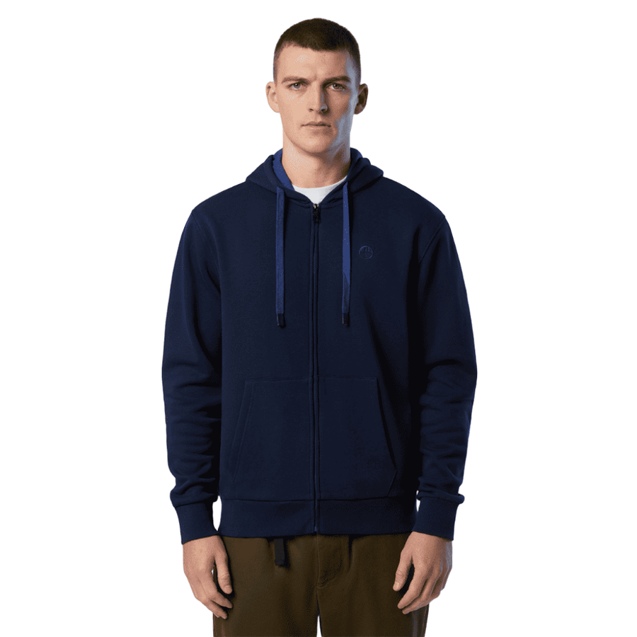 Polerón Hooded Full Zip Navy Blue