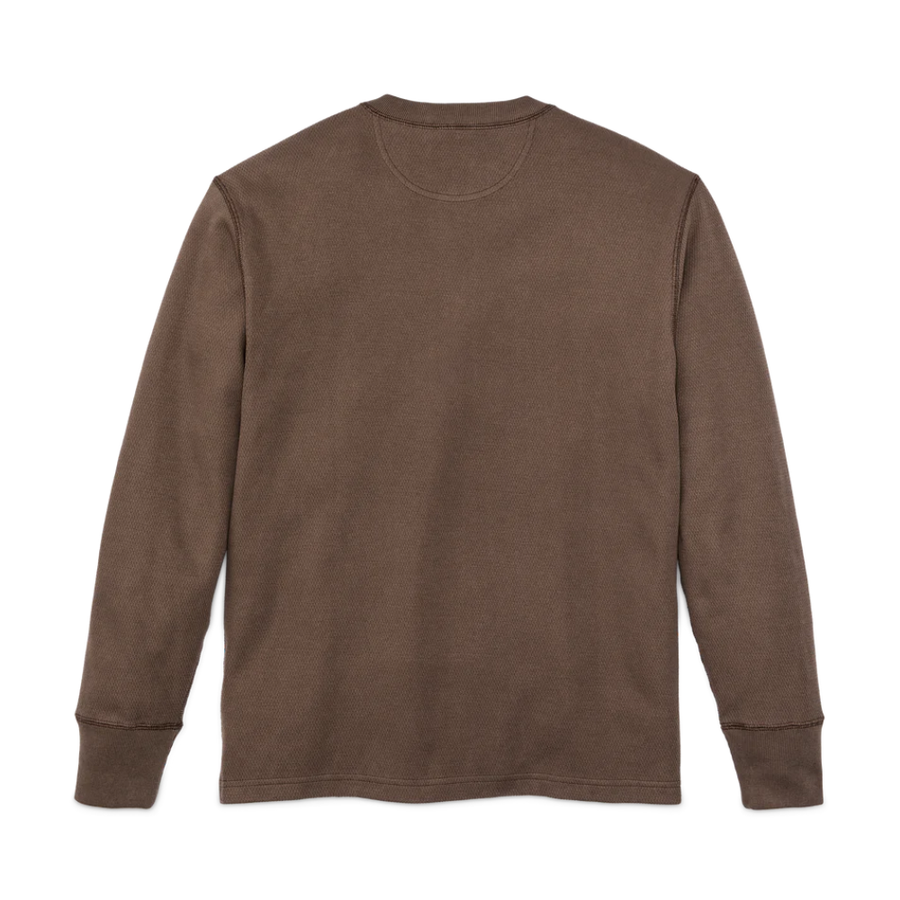 Polerón Waffle Knit Henley Brown
