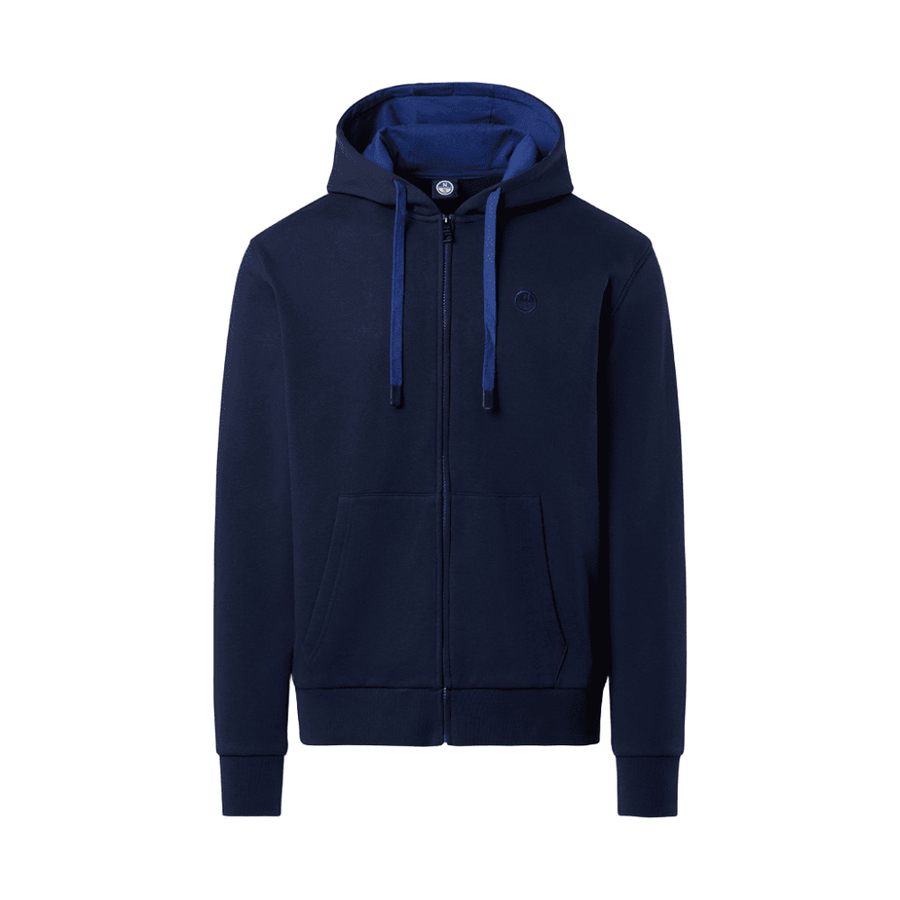 Polerón Hooded Full Zip Navy Blue