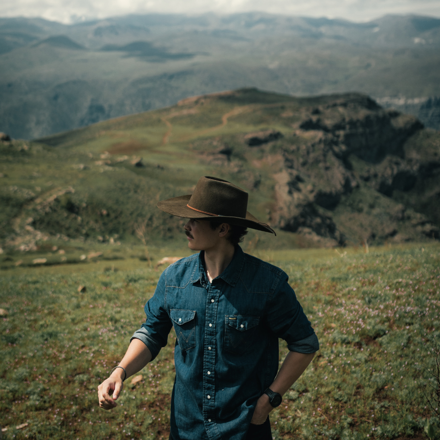 Sombrero Bull Rider Felt Tabaco