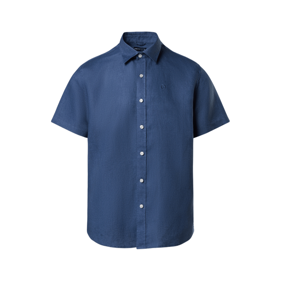 Camisa Spread Collar Dark Denim