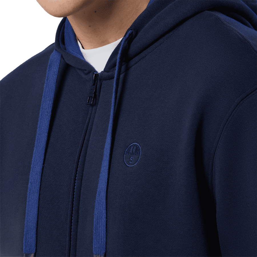 Polerón Hooded Full Zip Navy Blue