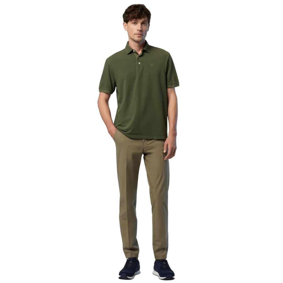 Polo Pique S/S Logo Deep Green