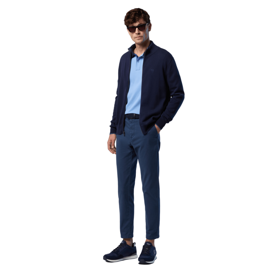 Sweater Full Zip Knitwear Navy Blue