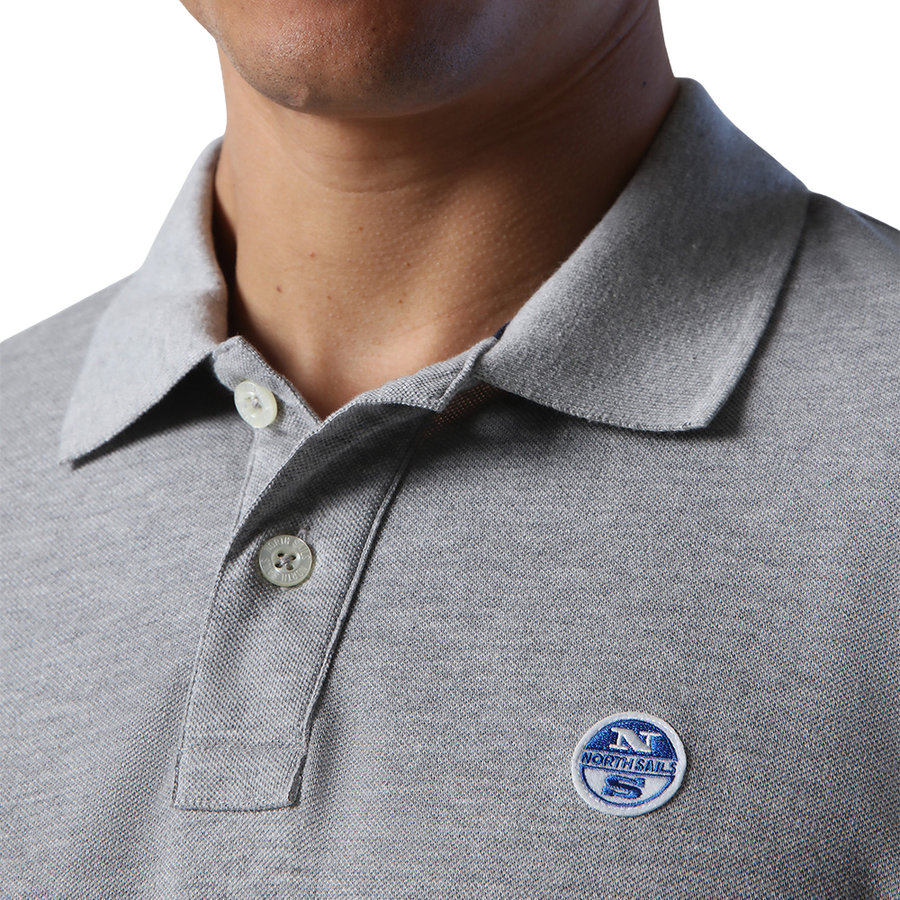 Polera Organic Piqué Medium Grey Melange