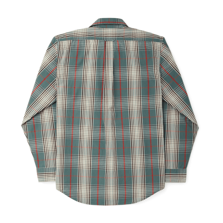 Filson's Washed Feather Cloth Shirt Balsam Green Filson Outbrands