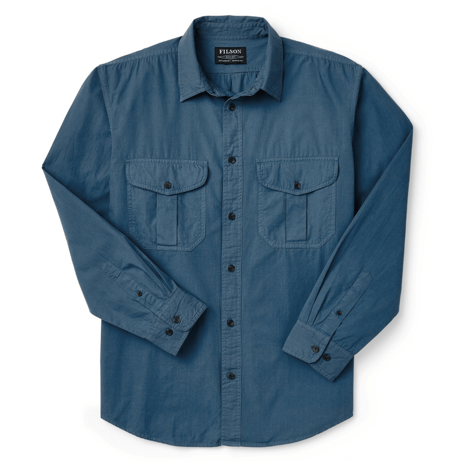 Filson's Washed Feather Cloth Shirt Teal Filson Outbrands