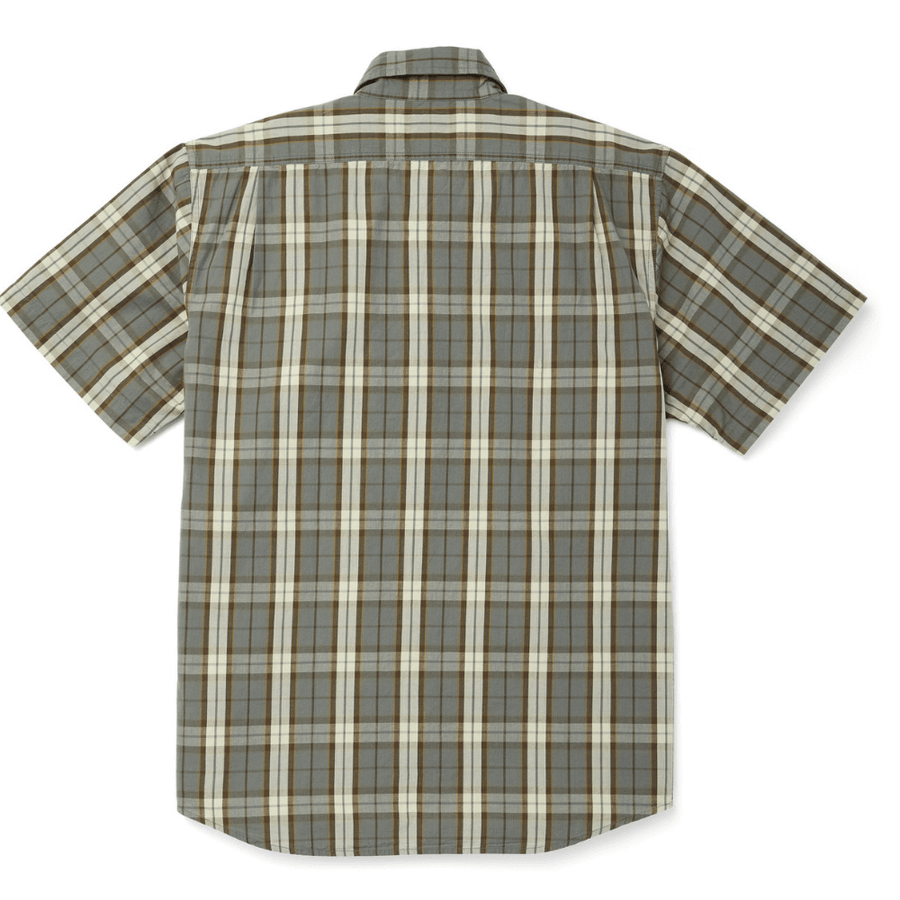 Filson's Washed Short Sleeve Feather Cloth Short Sage Green Filson Outbrands