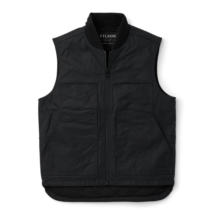 Tin Cloth Insulated Work Vest Black Filson Outbrands